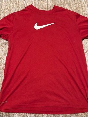 Nike Kid’s Red Dri-FIT Logo T-Shirt